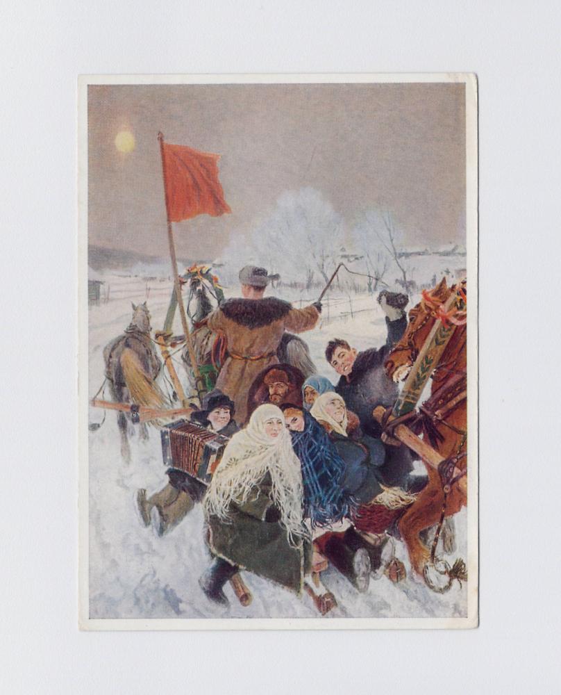 9 февраля 1947 г. Все на выборы в Верховный Совет РСФСР! : открытка